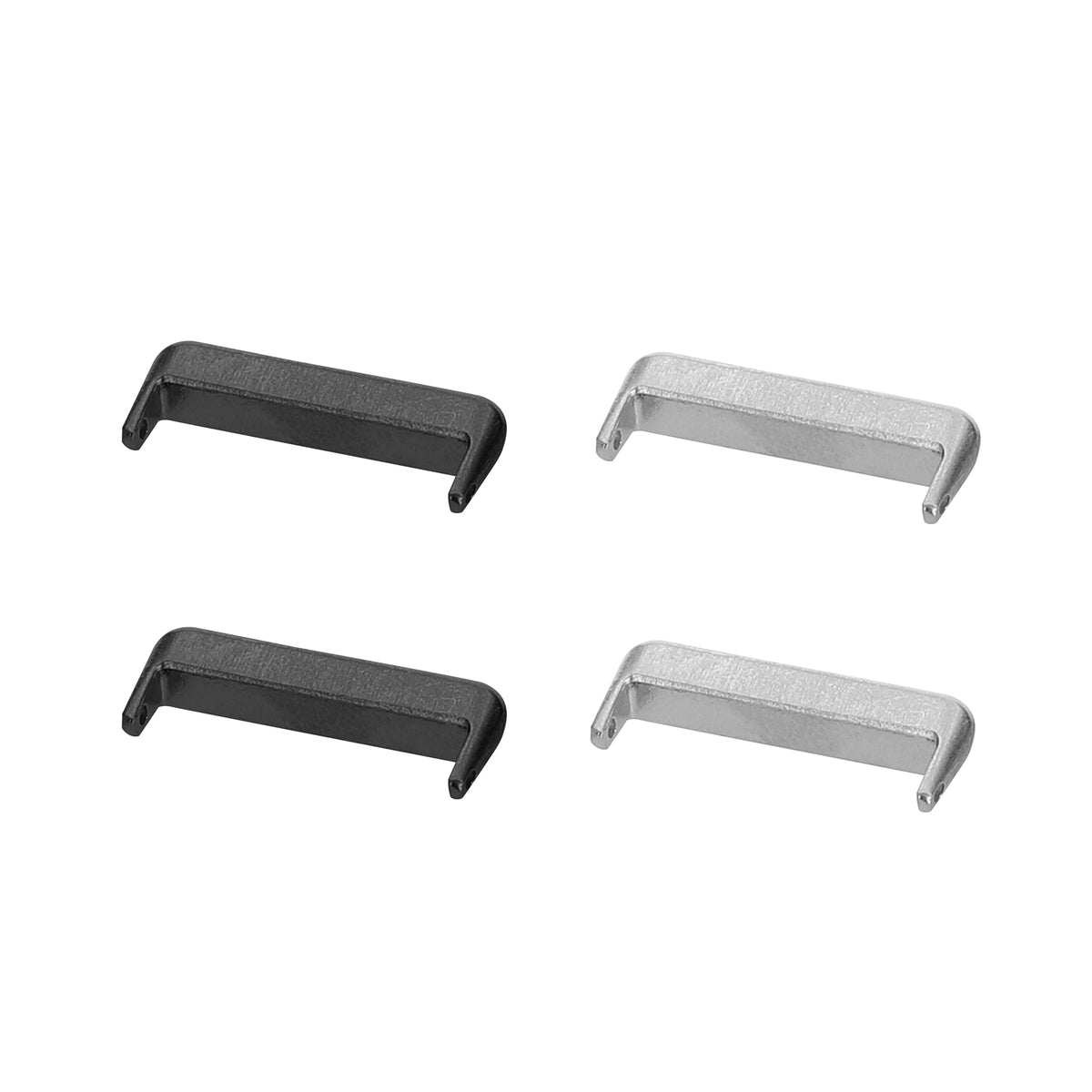 kwmobile 4x Metall Adapter mit 18mm Bandbreite kompatibel mit Huawei Band 11 / Band 11 Pro Uhrenarmband - Smartwatch Armband Anschlussadapter Set aus Metall Silber  [dsg01]