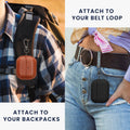 kwmobile Kunstleder Hülle für Samsung Galaxy Buds 3 / Galaxy Buds 3 Pro Case - Slim Cover mit Karabiner - Kopfhörer Tasche - Etui in Braun Braun