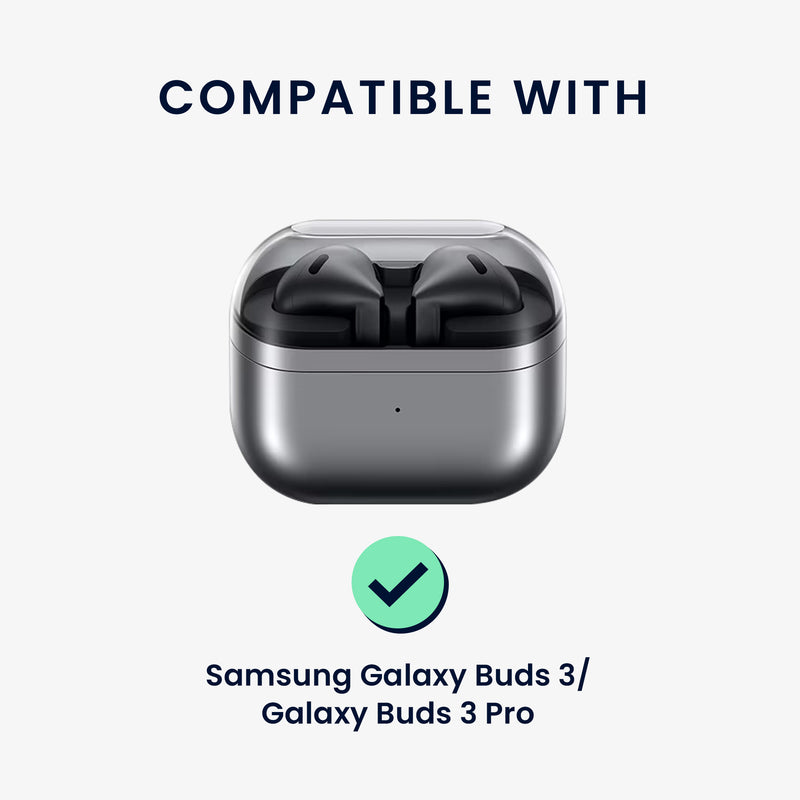 kwmobile Kunstleder Hülle für Samsung Galaxy Buds 3 / Galaxy Buds 3 Pro Case - Slim Cover mit Karabiner - Kopfhörer Tasche - Etui in Braun Braun
