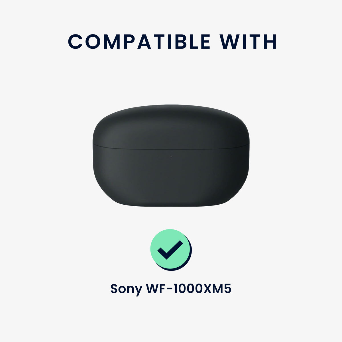 kwmobile Kunstleder Hülle für Sony WF-1000XM5 Case - Slim Cover mit Karabiner - Kopfhörer Tasche - Etui in Braun Braun