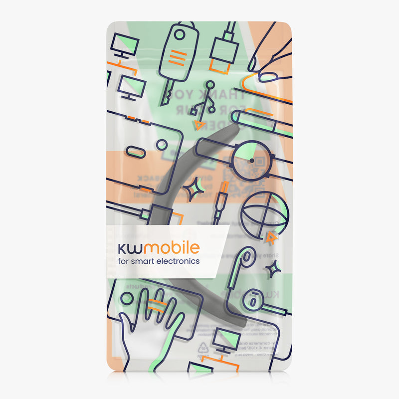 kwmobile Ersatz Bügelpolster kompatibel mit JBL Quantum 600 (Q600) / 610 (Q610) / 800 (Q800) / 810 (Q810) - Kopfbügelpolster aus Kunstleder - Kopfhörer Ersatz Polster - Schwarz Schwarz