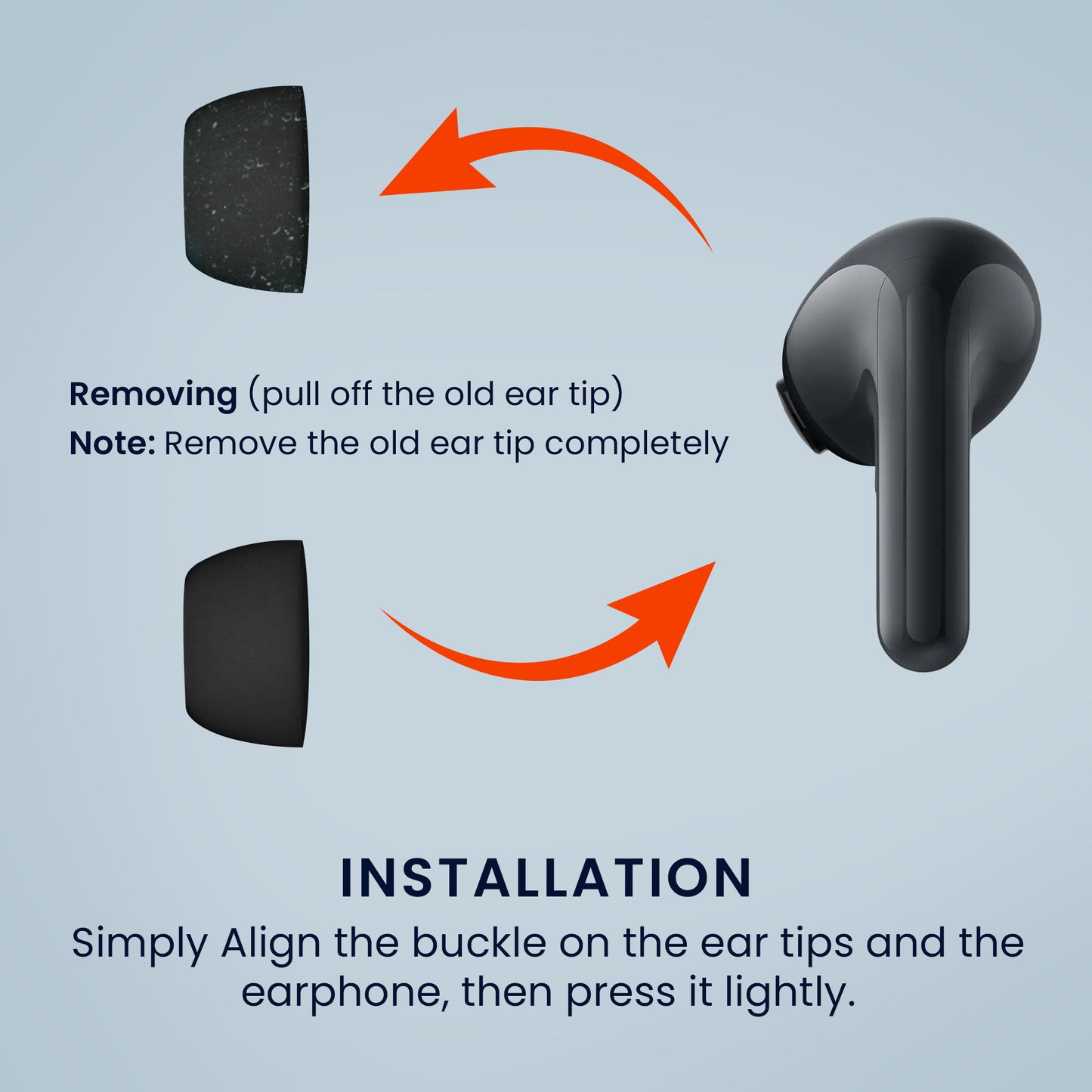 kwmobile 6x Silikonaufsätze für Xiaomi Redmi Buds 8 Lite - Ersatz Ohrstöpsel in 3 Größen - Ear Tips für In-Ear Kopfhörer - Zubehör Ersatzpolster in Schwarz Schwarz