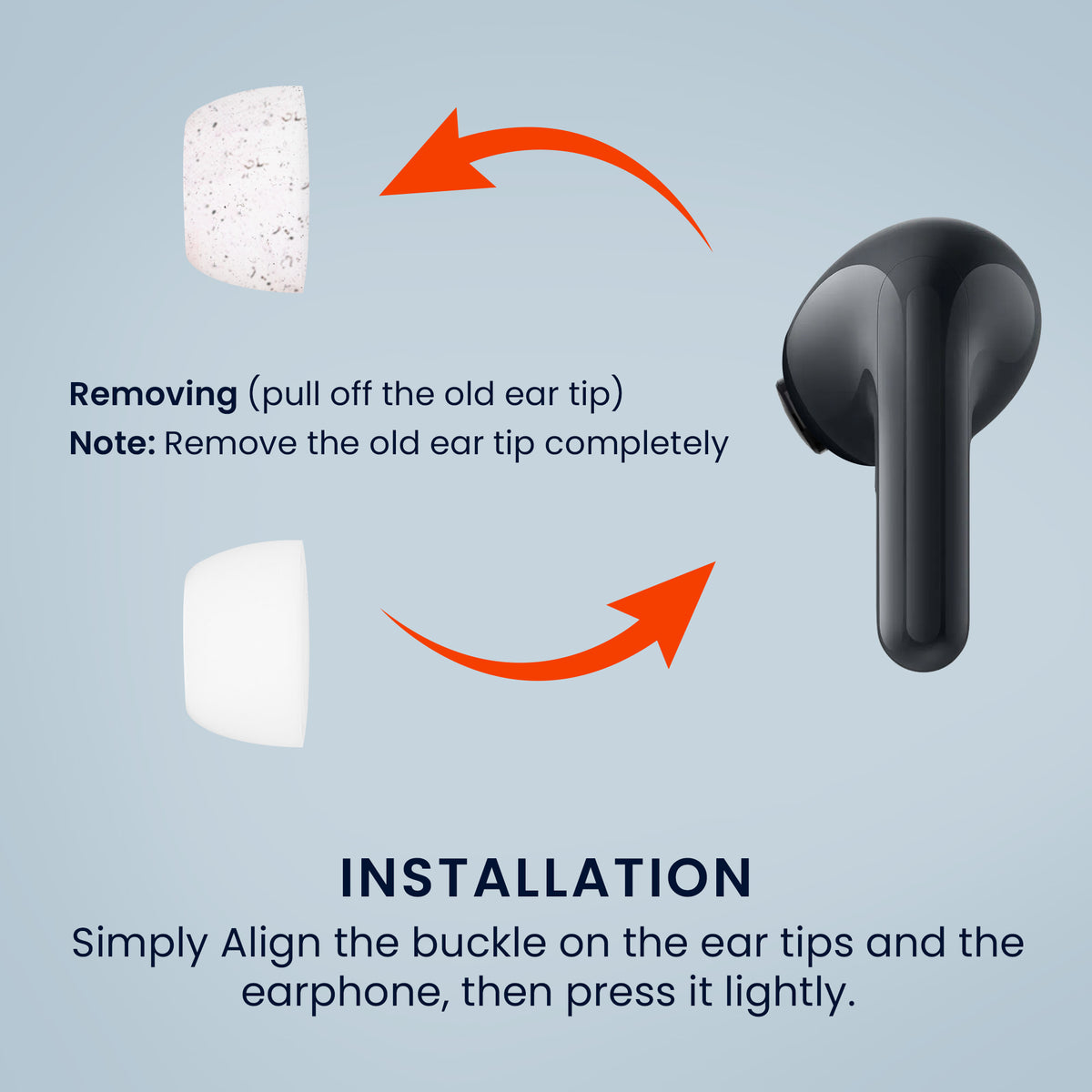 kwmobile 6x Silikonaufsätze für Xiaomi Redmi Buds 8 Lite - Ersatz Ohrstöpsel in 3 Größen - Ear Tips für In-Ear Kopfhörer - Zubehör Ersatzpolster in Weiß Weiß
