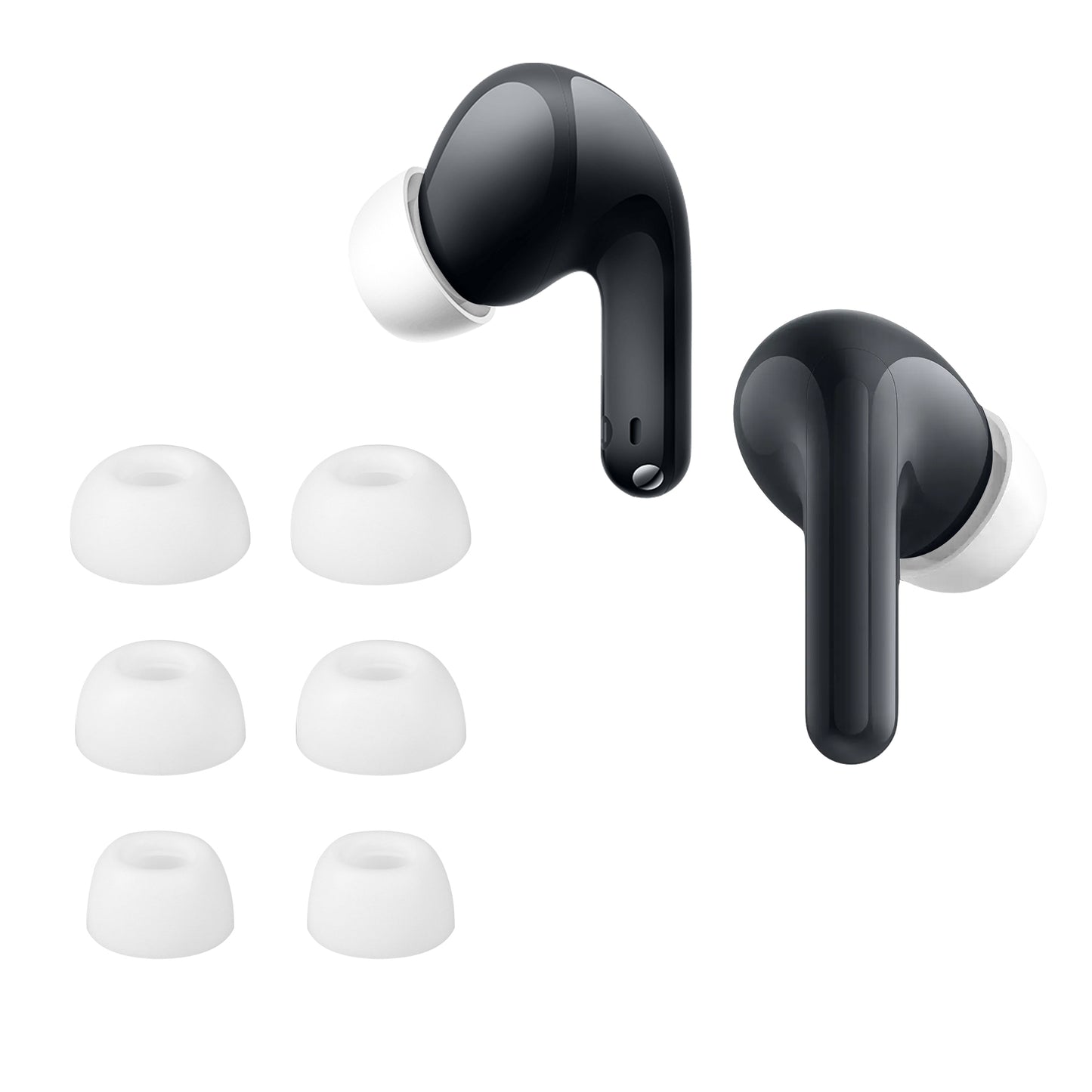 kwmobile 6x Silikonaufsätze für Xiaomi Redmi Buds 8 Lite - Ersatz Ohrstöpsel in 3 Größen - Ear Tips für In-Ear Kopfhörer - Zubehör Ersatzpolster in Weiß Weiß