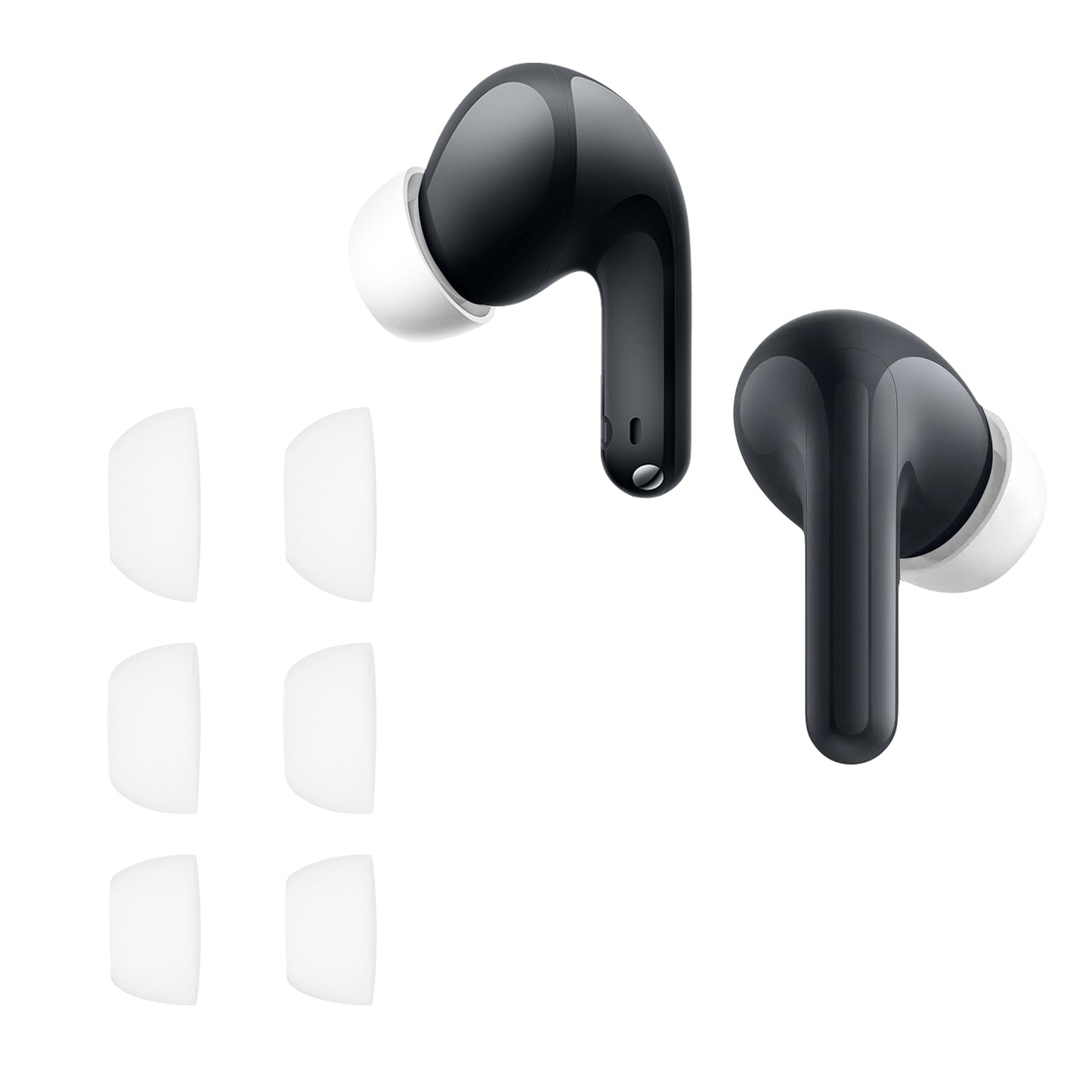 kwmobile 6x Silikonaufsätze für Xiaomi Redmi Buds 8 Lite - Ersatz Ohrstöpsel in 3 Größen - Ear Tips für In-Ear Kopfhörer - Zubehör Ersatzpolster in Weiß Weiß