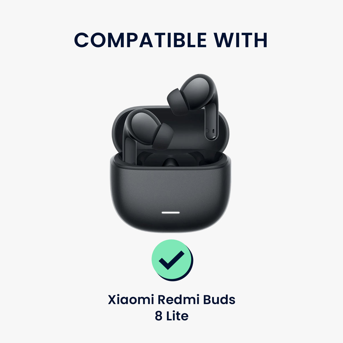 kwmobile 6x Silikonaufsätze für Xiaomi Redmi Buds 8 Lite - Ersatz Ohrstöpsel in 3 Größen - Ear Tips für In-Ear Kopfhörer - Zubehör Ersatzpolster in Weiß Weiß