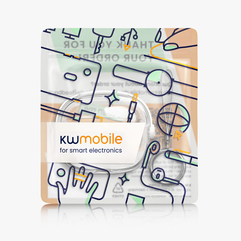 kwmobile transparentes Kopfhörer Case kompatibel mit Xiaomi Redmi Buds 8 Pro Hülle - Headphones TPU Cover mit Sicherheitsverschluss - Transparent Transparent