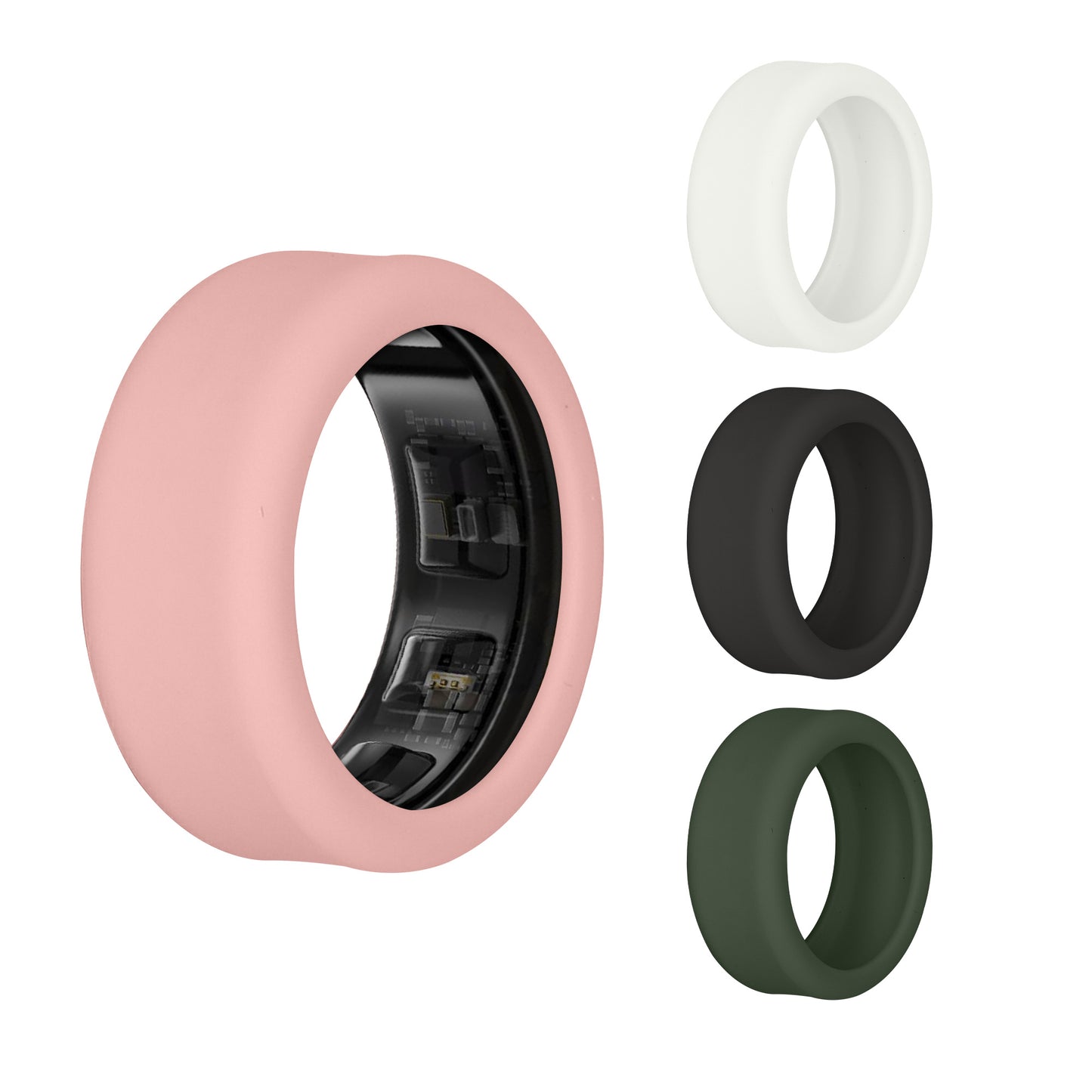 kwmobile 4x Smart Ring Protector kompatibel mit Samsung Galaxy Ring S size 5 6 7 8 9 Hülle - Weiches Silikon Case - Schutzhülle in Mehrfarbig Mehrfarbig  [dsg01]
