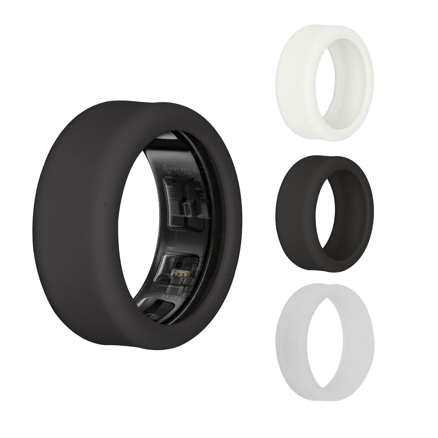 kwmobile 4x Smart Ring Protector kompatibel mit Samsung Galaxy Ring M size 10 11 12 13 Hülle - Weiches Silikon Case - Schutzhülle in Mehrfarbig Mehrfarbig  [dsg01]