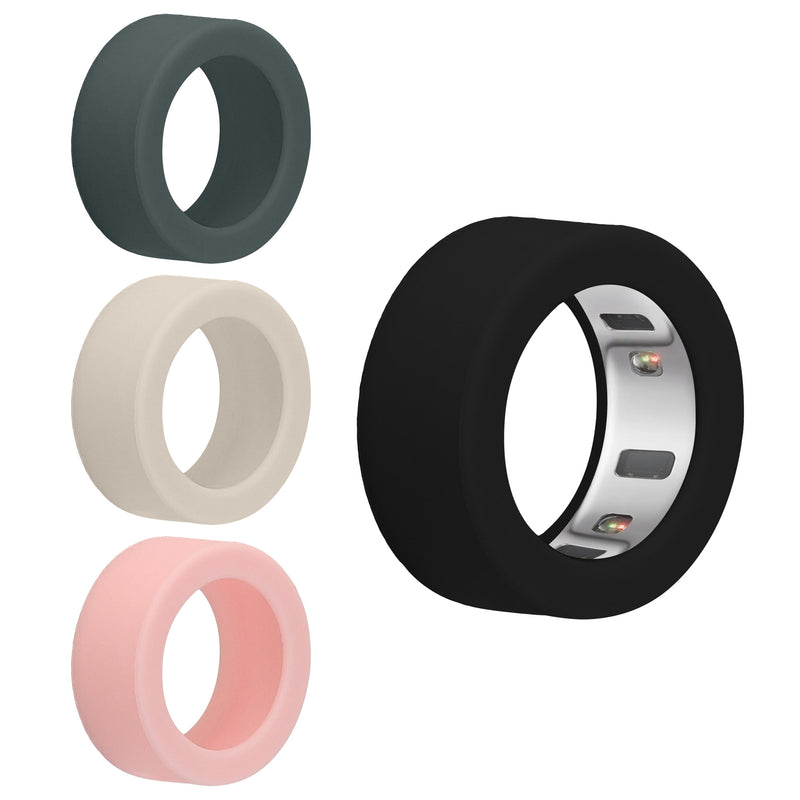 kwmobile 4x Smart Ring Protector kompatibel mit Oura Ring 4 S size 5 6 7 8 9 10 Hülle - Weiches Silikon Case - Schutzhülle in Mehrfarbig Mehrfarbig  [dsg01]