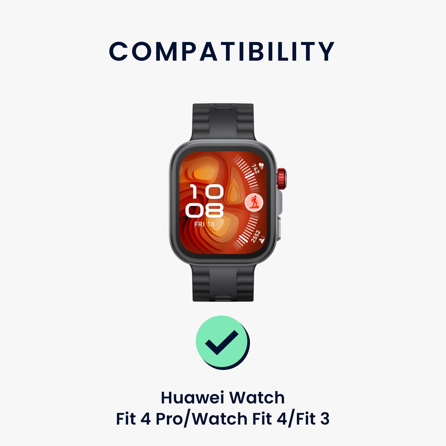kwmobile Armband kompatibel mit Huawei Watch Fit 4 Pro / Watch Fit 4 / Fit 3 - Nylon Fitnesstracker Sportarmband Band in Altrosa Silber - Innenmaße von Altrosa