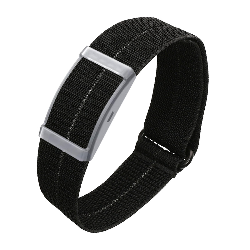kwmobile Armband kompatibel mit COROS Heart Rate Monitor Armband - Nylon Fitnesstracker Sportarmband Band in Schwarz - Innenmaße von Schwarz