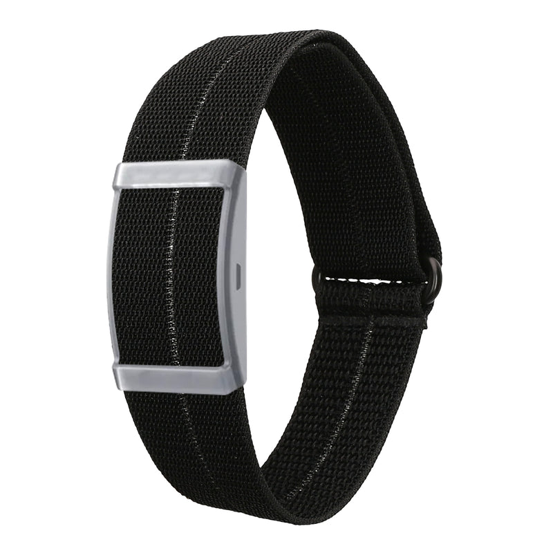 kwmobile Armband kompatibel mit COROS Heart Rate Monitor Armband - Nylon Fitnesstracker Sportarmband Band in Schwarz - Innenmaße von Schwarz
