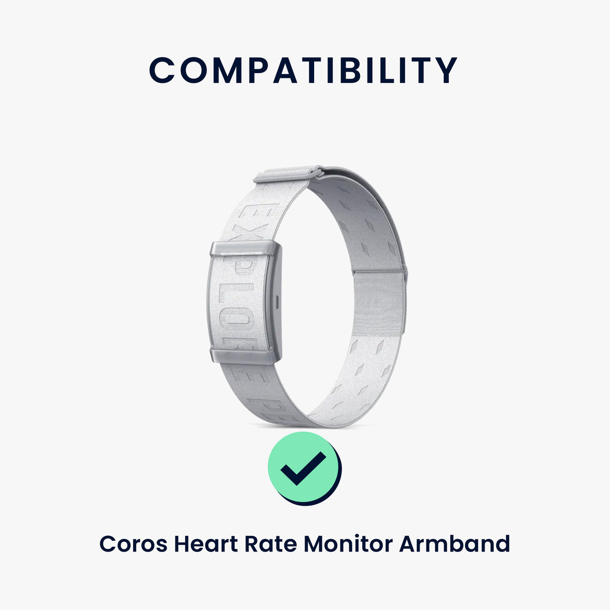 kwmobile Armband kompatibel mit COROS Heart Rate Monitor Armband - Nylon Fitnesstracker Sportarmband Band in Silber Gelb - Innenmaße von Silber