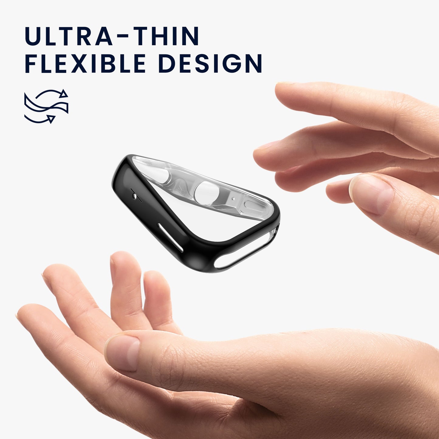 kwmobile 2x Silikon Hülle für Huawei Watch FIT 5 Schutzhülle - Fullbody Display Cover Set aus Silikon - Silber Schwarz Silber  [dsg02]