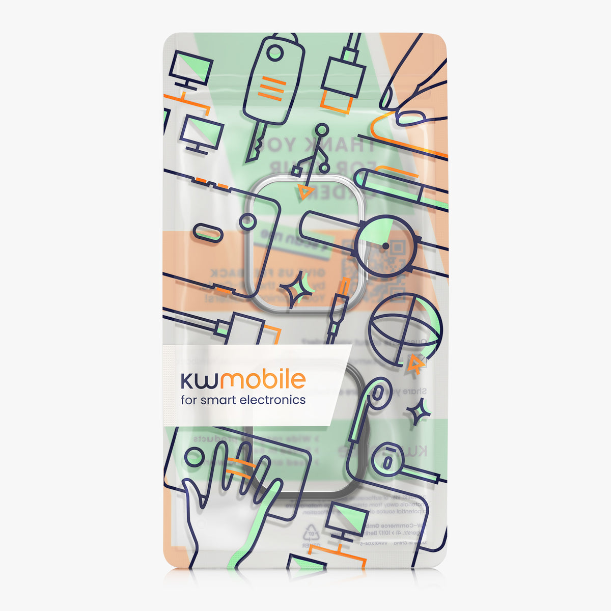 kwmobile 2x Silikon Hülle für Huawei Watch FIT 5 Schutzhülle - Fullbody Display Cover Set aus Silikon - Silber Schwarz Silber  [dsg02]