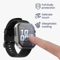 kwmobile 2x Silikon Hülle für Huawei Watch FIT 5 Pro Schutzhülle - Fullbody Display Cover Set aus Silikon - Schwarz Transparent Schwarz  [dsg01]