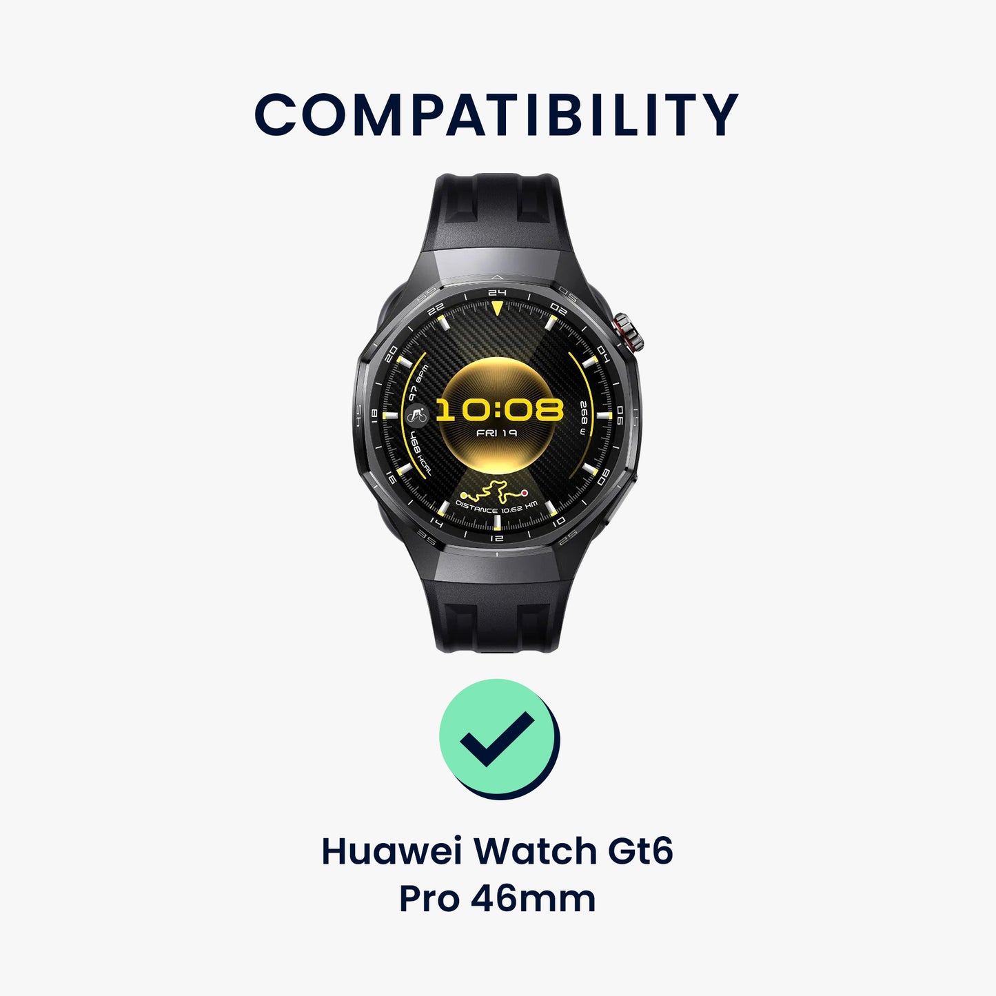 kwmobile 2x Transparente Displayschutzfolie kompatibel mit Huawei Watch GT6 Pro 46mm Folie - Schutzfolie für Fitness Tracker - robuster Displayschutz Transparent