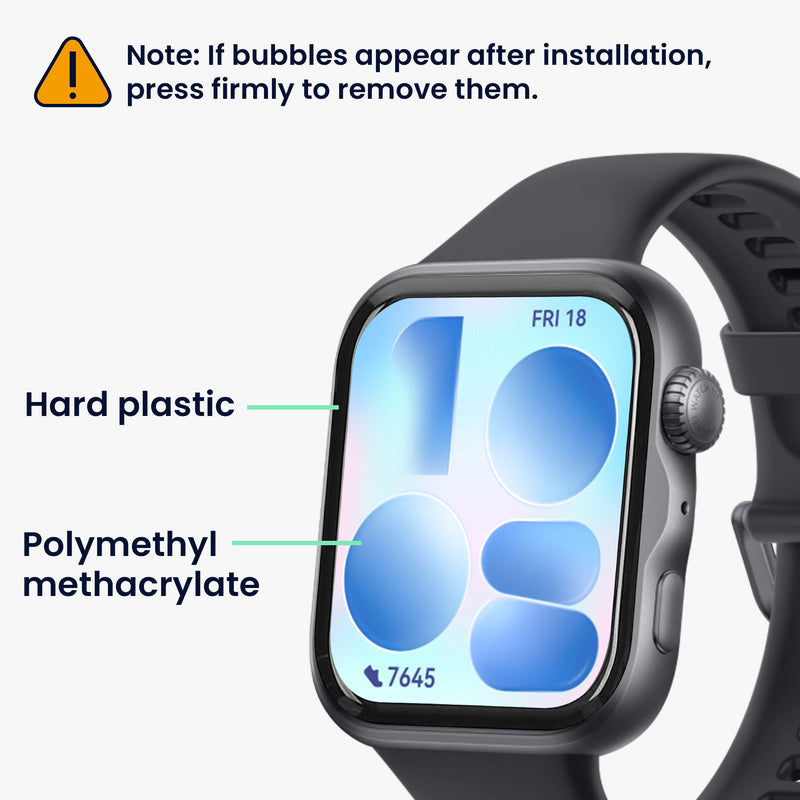 kwmobile 2x Transparente Displayschutzfolie kompatibel mit Huawei Watch FIT 5 Folie - Schutzfolie für Fitness Tracker - robuster Displayschutz Transparent