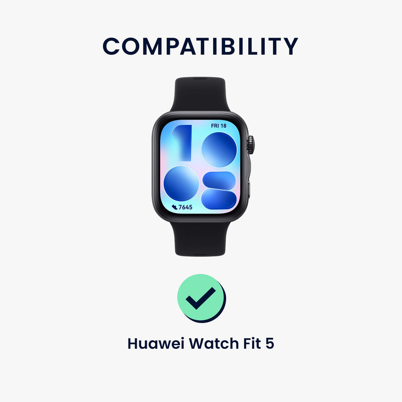 kwmobile 2x Transparente Displayschutzfolie kompatibel mit Huawei Watch FIT 5 Folie - Schutzfolie für Fitness Tracker - robuster Displayschutz Transparent