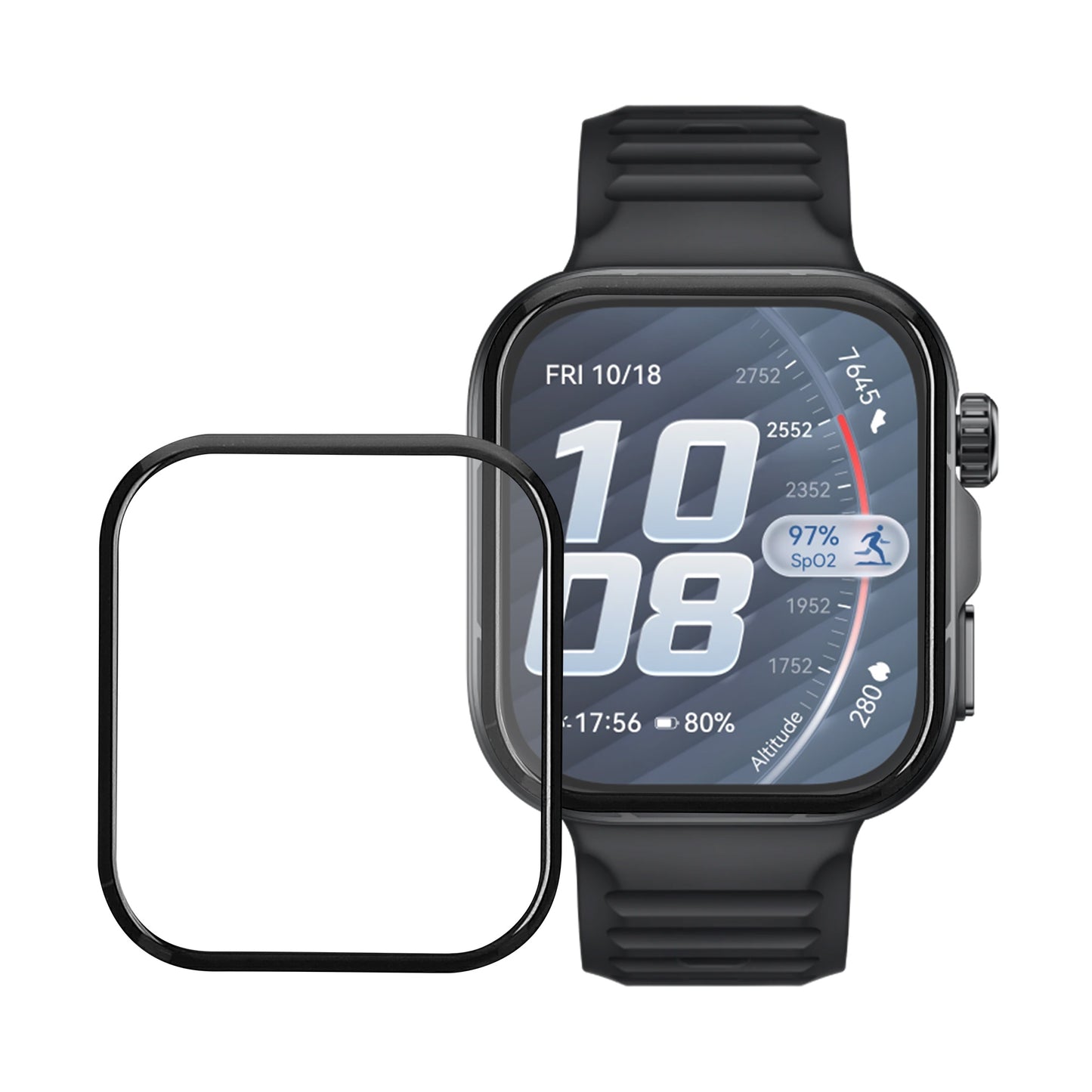 kwmobile 2x Transparente Displayschutzfolie kompatibel mit Huawei Watch FIT 5 Pro Folie - Schutzfolie für Fitness Tracker - robuster Displayschutz Transparent