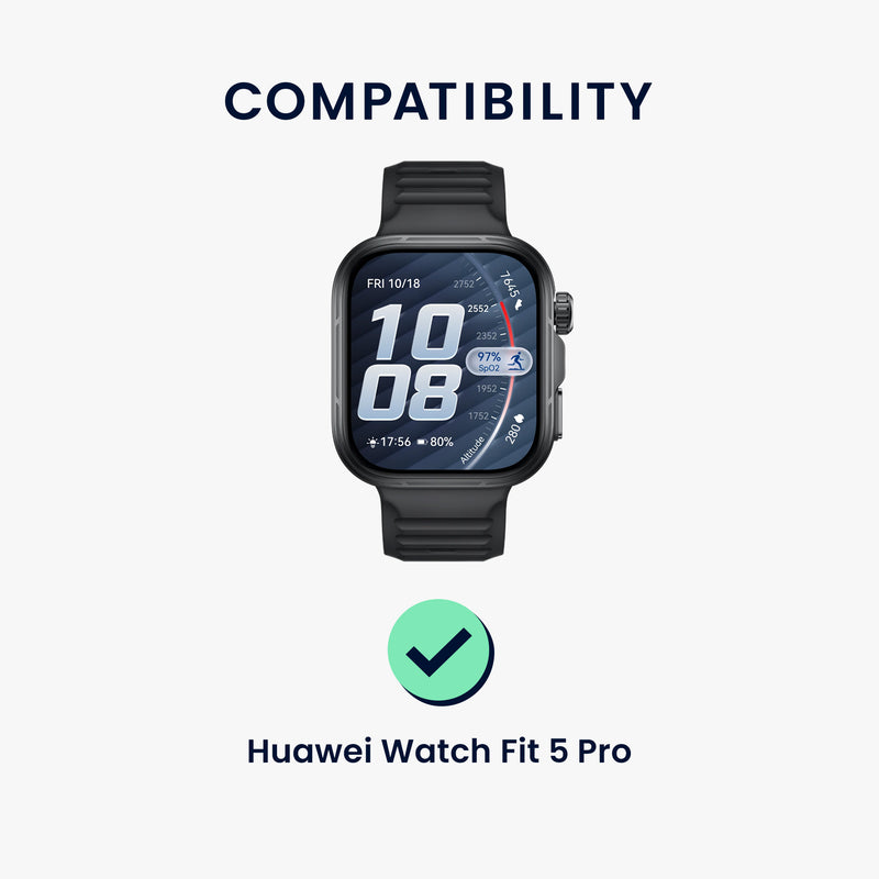 kwmobile 2x Transparente Displayschutzfolie kompatibel mit Huawei Watch FIT 5 Pro Folie - Schutzfolie für Fitness Tracker - robuster Displayschutz Transparent