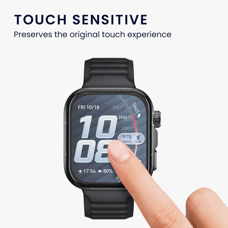 kwmobile 2x Transparente Displayschutzfolie kompatibel mit Huawei Watch FIT 5 Pro Folie - Schutzfolie für Fitness Tracker - robuster Displayschutz Transparent