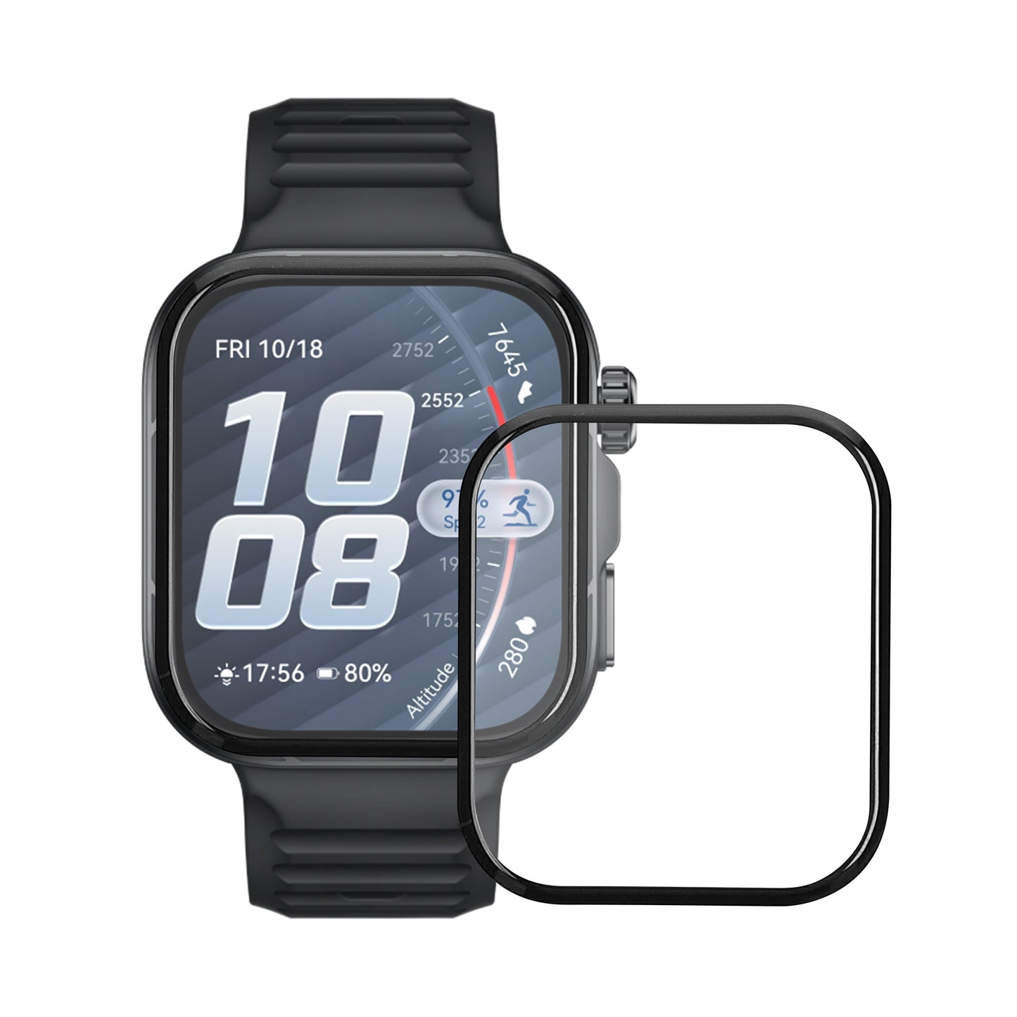 kwmobile 2x Transparente Displayschutzfolie kompatibel mit Huawei Watch FIT 5 Pro Folie - Schutzfolie für Fitness Tracker - robuster Displayschutz Transparent