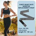 kwmobile Brust Pulsgurt für Garmin HRM / Polar H1 H10 H9 H7 / Wahoo Brustgurt Pulsmesser - Ersatz Herzfrequenzmesser Brustgurt - Pulsgurt für Brust aus Nylon - Grau Grau