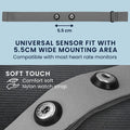 kwmobile Brust Pulsgurt für Garmin HRM / Polar H1 H10 H9 H7 / Wahoo Brustgurt Pulsmesser - Ersatz Herzfrequenzmesser Brustgurt - Pulsgurt für Brust aus Nylon - Grau Grau