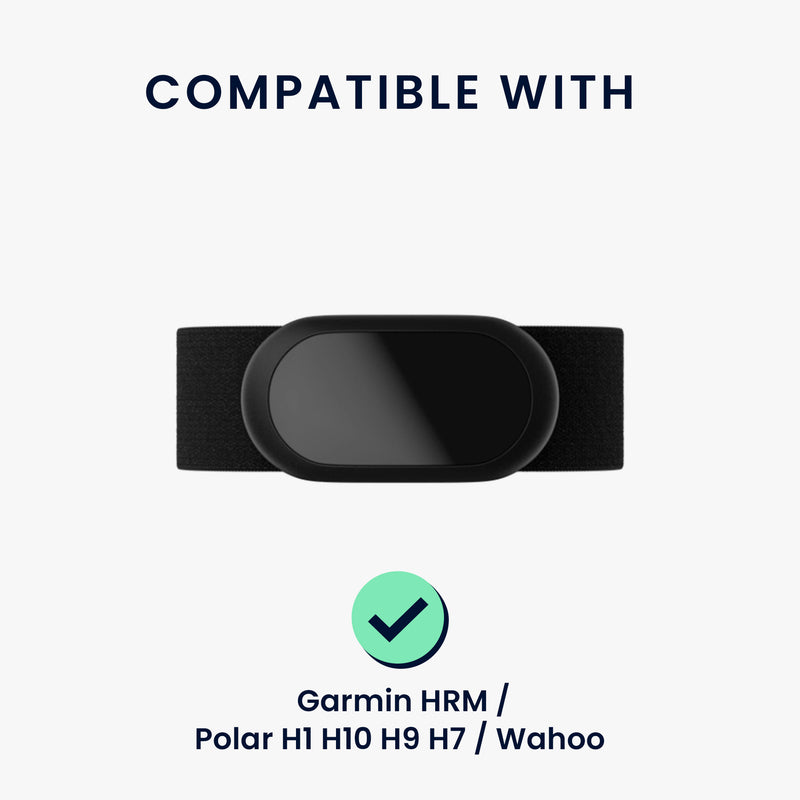 kwmobile Brust Pulsgurt für Garmin HRM / Polar H1 H10 H9 H7 / Wahoo Brustgurt Pulsmesser - Ersatz Herzfrequenzmesser Brustgurt - Pulsgurt für Brust aus Nylon - Grau Grau