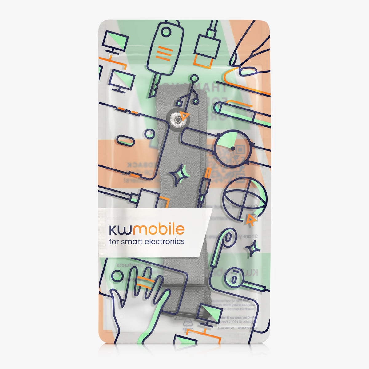 kwmobile Brust Pulsgurt für Garmin HRM / Polar H1 H10 H9 H7 / Wahoo Brustgurt Pulsmesser - Ersatz Herzfrequenzmesser Brustgurt - Pulsgurt für Brust aus Nylon - Grau Grau