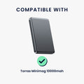 kwmobile Silikon Hülle für TORRAS MiniMag 10000mAh Case - Powerbank Hülle für unterwegs - Tasche für Power Bank - Schwarz Schwarz