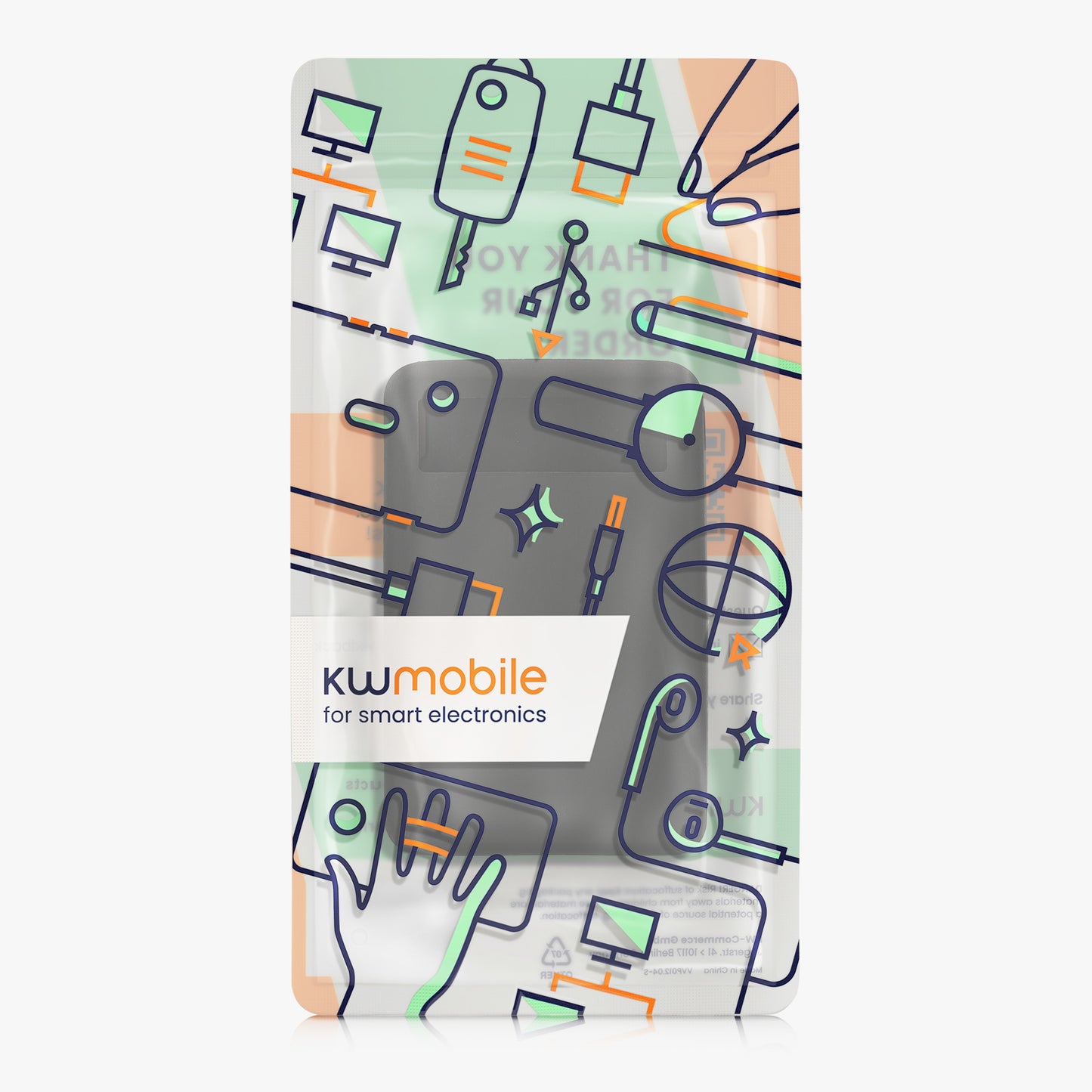 kwmobile Silikon Hülle für TORRAS MiniMag 10000mAh Case - Powerbank Hülle für unterwegs - Tasche für Power Bank - Schwarz Schwarz