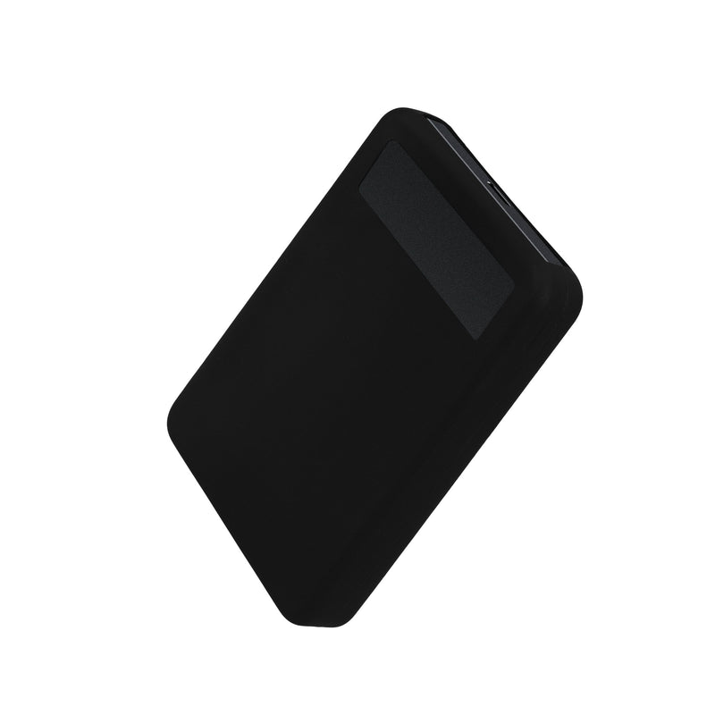 kwmobile Silikon Hülle für TORRAS MiniMag 10000mAh Case - Powerbank Hülle für unterwegs - Tasche für Power Bank - Schwarz Schwarz