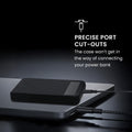 kwmobile Silikon Hülle für TORRAS MiniMag 10000mAh Case - Powerbank Hülle für unterwegs - Tasche für Power Bank - Schwarz Schwarz