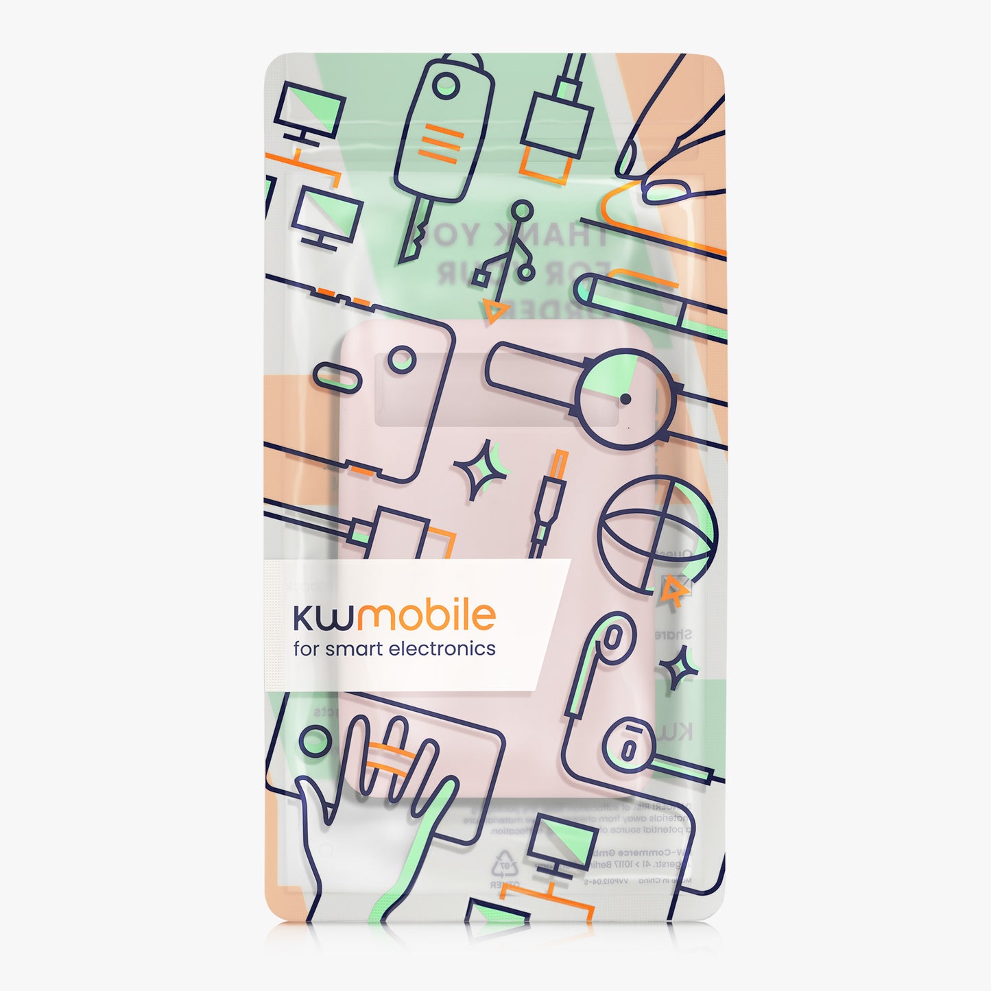 kwmobile Silikon Hülle für TORRAS MiniMag 10000mAh Case - Powerbank Hülle für unterwegs - Tasche für Power Bank - Altrosa Altrosa