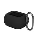 kwmobile Schutzhülle für JBL Live Buds 4 / Beam 4 / Flex 4 Hülle - TPU Silikon Case für Kopfhörer Ladecase - stoßfestes Cover mit Karabiner - Schwarz Schwarz
