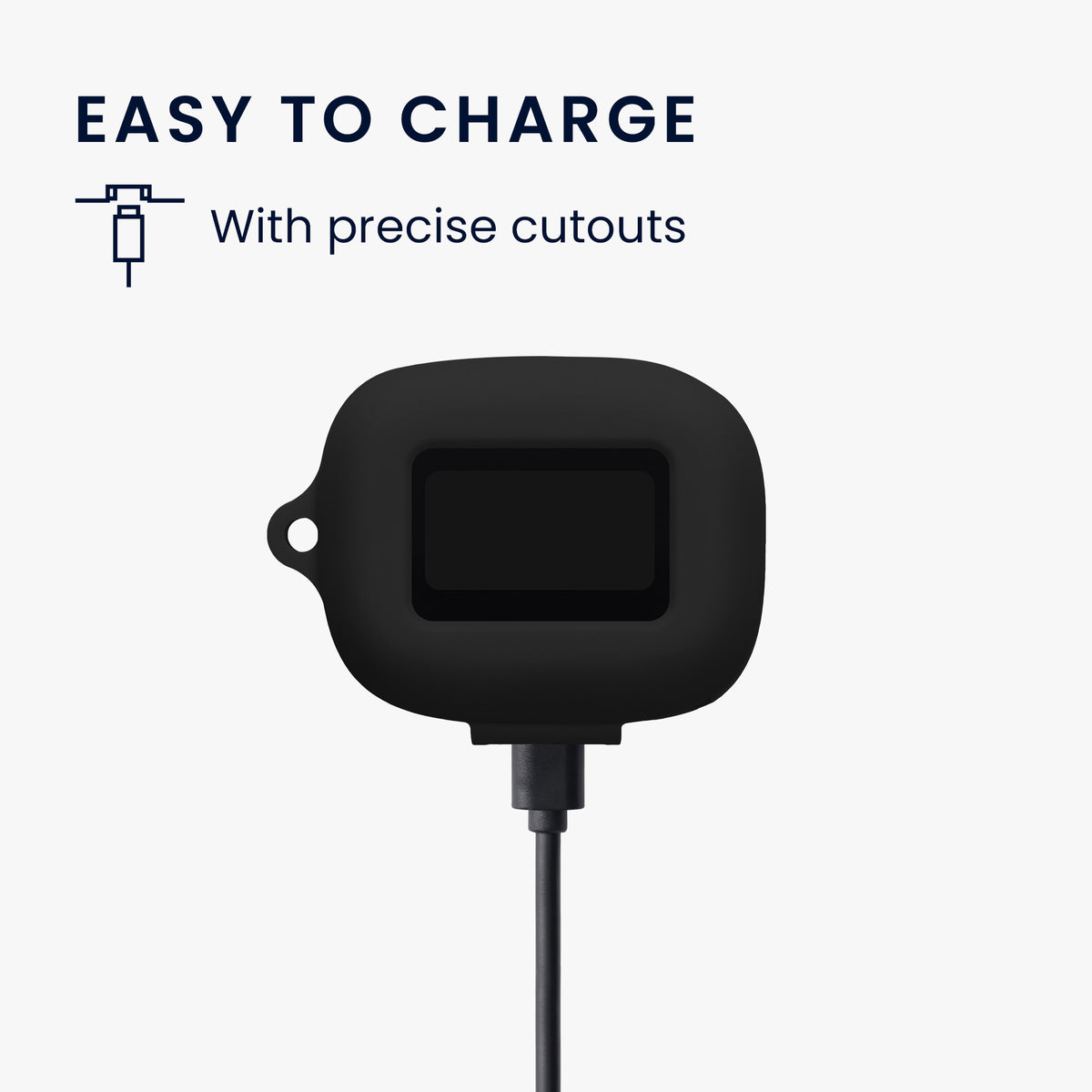 kwmobile Schutzhülle für JBL Live Buds 4 / Beam 4 / Flex 4 Hülle - TPU Silikon Case für Kopfhörer Ladecase - stoßfestes Cover mit Karabiner - Schwarz Schwarz