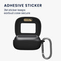 kwmobile Schutzhülle für JBL Live Buds 4 / Beam 4 / Flex 4 Hülle - TPU Silikon Case für Kopfhörer Ladecase - stoßfestes Cover mit Karabiner - Schwarz Schwarz