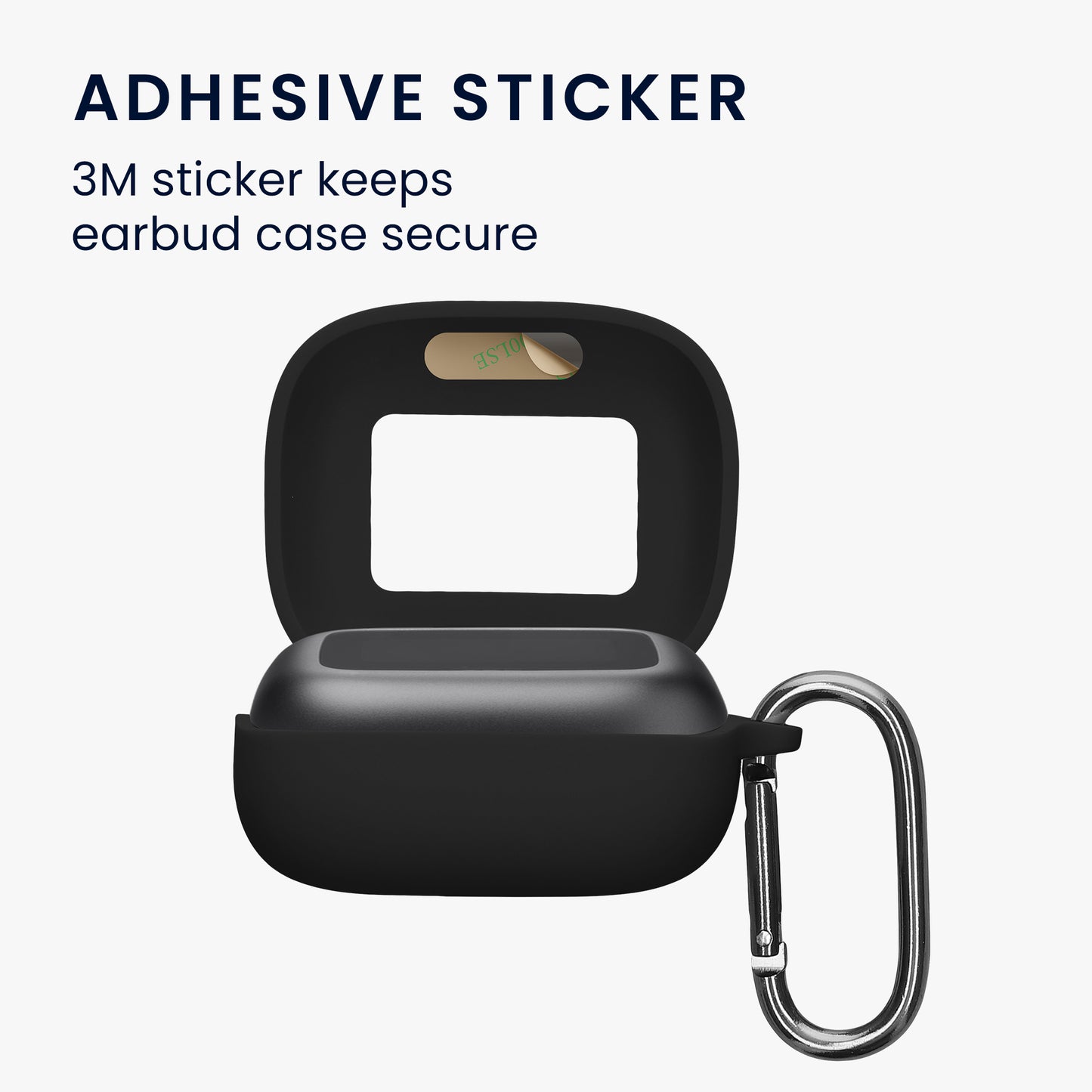 kwmobile Schutzhülle für JBL Live Buds 4 / Beam 4 / Flex 4 Hülle - TPU Silikon Case für Kopfhörer Ladecase - stoßfestes Cover mit Karabiner - Schwarz Schwarz