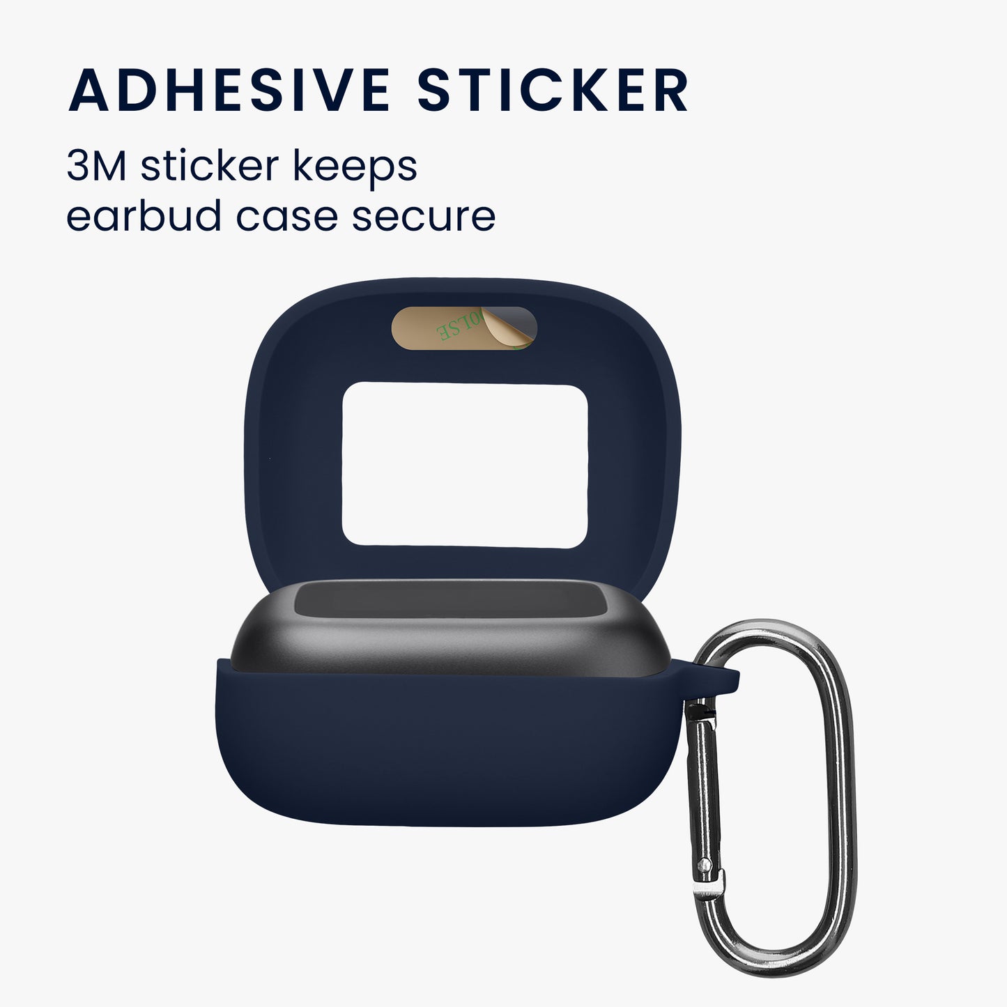kwmobile Schutzhülle für JBL Live Buds 4 / Beam 4 / Flex 4 Hülle - TPU Silikon Case für Kopfhörer Ladecase - stoßfestes Cover mit Karabiner - Dunkelblau Dunkelblau