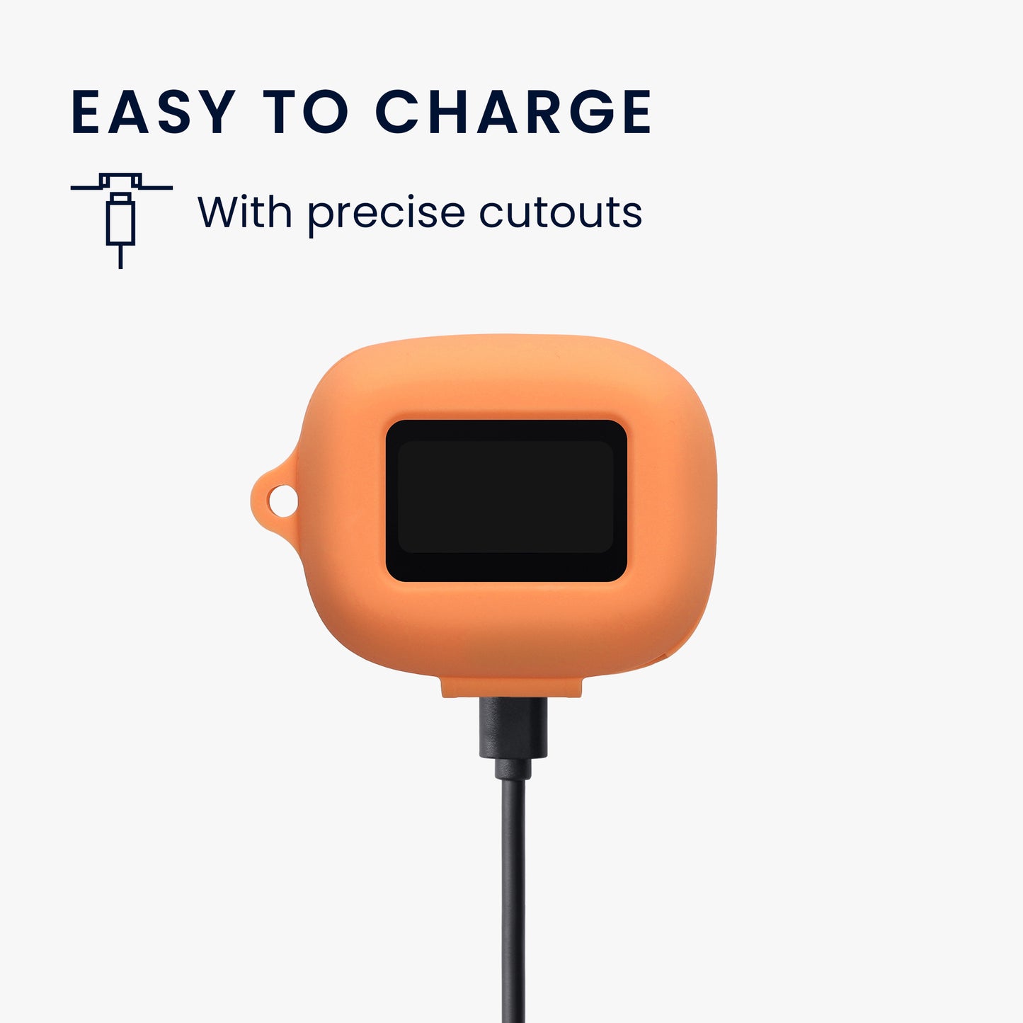 kwmobile Schutzhülle für JBL Live Buds 4 / Beam 4 / Flex 4 Hülle - TPU Silikon Case für Kopfhörer Ladecase - stoßfestes Cover mit Karabiner - Orange Orange