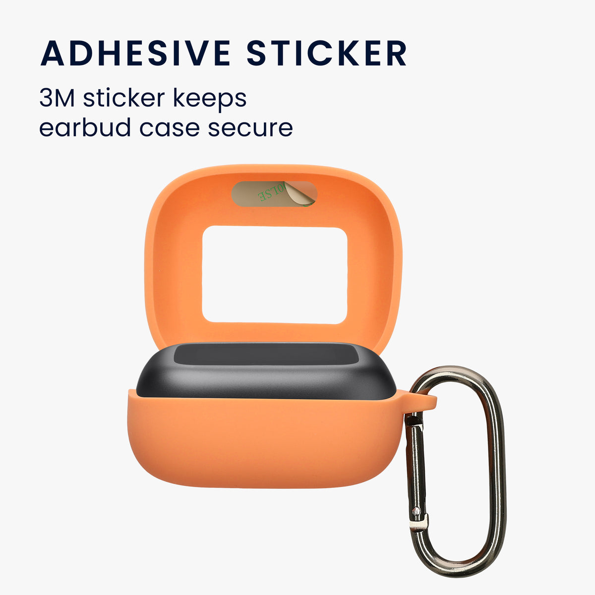 kwmobile Schutzhülle für JBL Live Buds 4 / Beam 4 / Flex 4 Hülle - TPU Silikon Case für Kopfhörer Ladecase - stoßfestes Cover mit Karabiner - Orange Orange