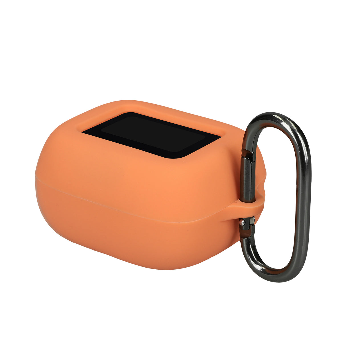 kwmobile Schutzhülle für JBL Live Buds 4 / Beam 4 / Flex 4 Hülle - TPU Silikon Case für Kopfhörer Ladecase - stoßfestes Cover mit Karabiner - Orange Orange