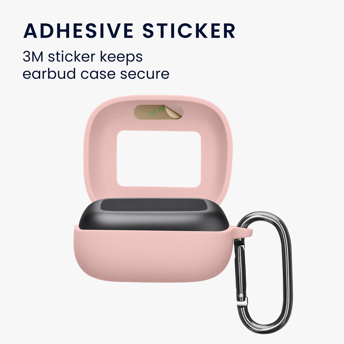 kwmobile Schutzhülle für JBL Live Buds 4 / Beam 4 / Flex 4 Hülle - TPU Silikon Case für Kopfhörer Ladecase - stoßfestes Cover mit Karabiner - Altrosa Altrosa