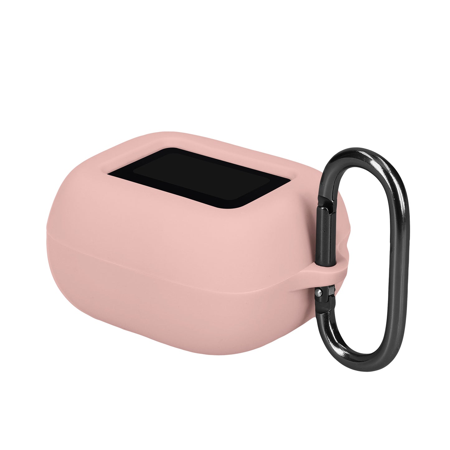kwmobile Schutzhülle für JBL Live Buds 4 / Beam 4 / Flex 4 Hülle - TPU Silikon Case für Kopfhörer Ladecase - stoßfestes Cover mit Karabiner - Altrosa Altrosa