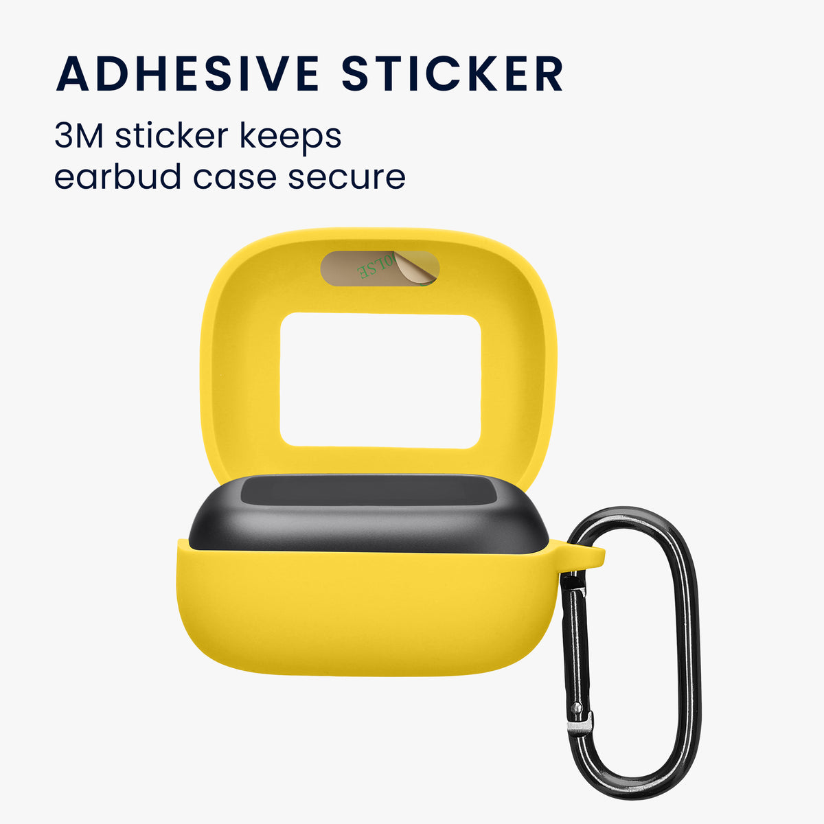 kwmobile Schutzhülle für JBL Live Buds 4 / Beam 4 / Flex 4 Hülle - TPU Silikon Case für Kopfhörer Ladecase - stoßfestes Cover mit Karabiner - Gelb Gelb