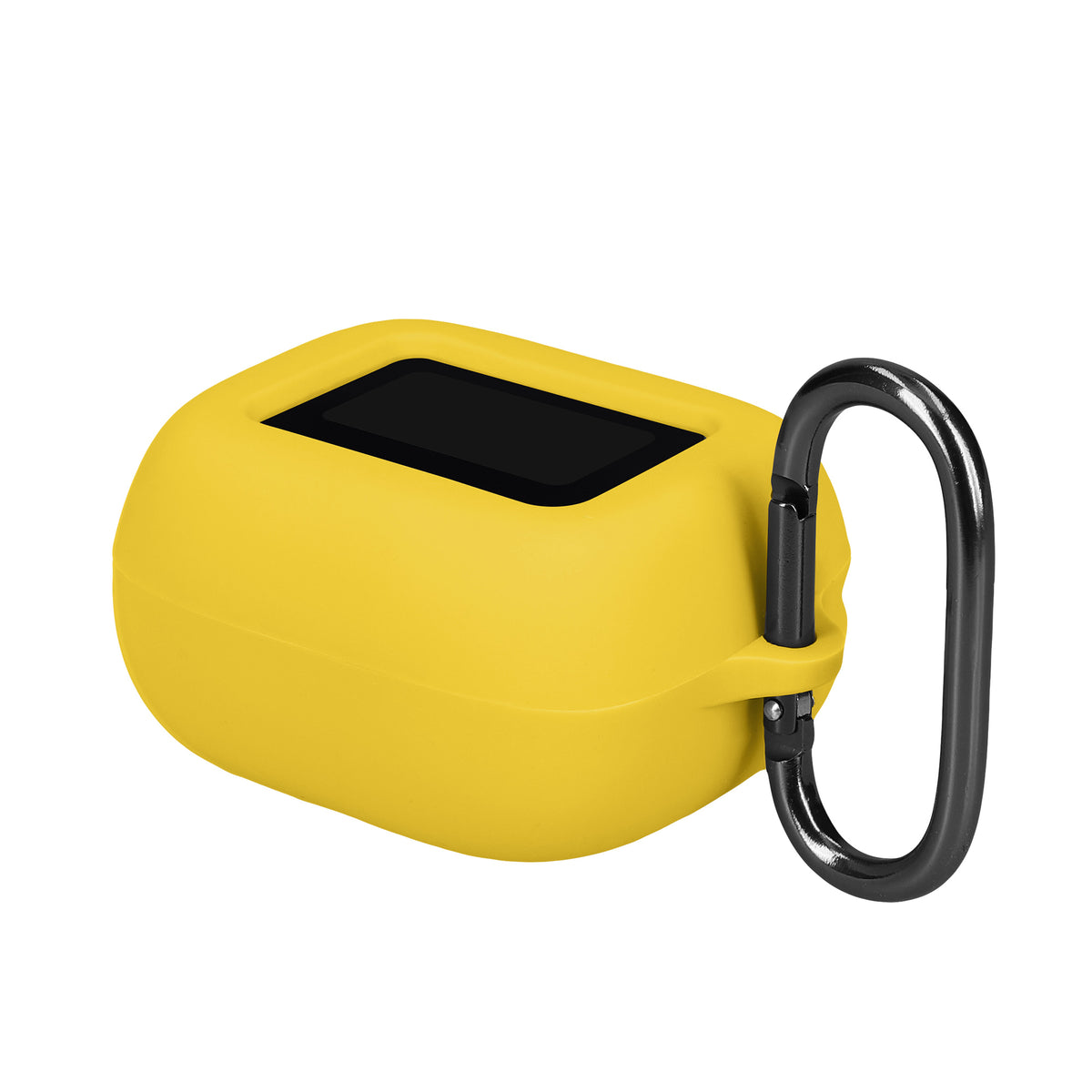 kwmobile Schutzhülle für JBL Live Buds 4 / Beam 4 / Flex 4 Hülle - TPU Silikon Case für Kopfhörer Ladecase - stoßfestes Cover mit Karabiner - Gelb Gelb