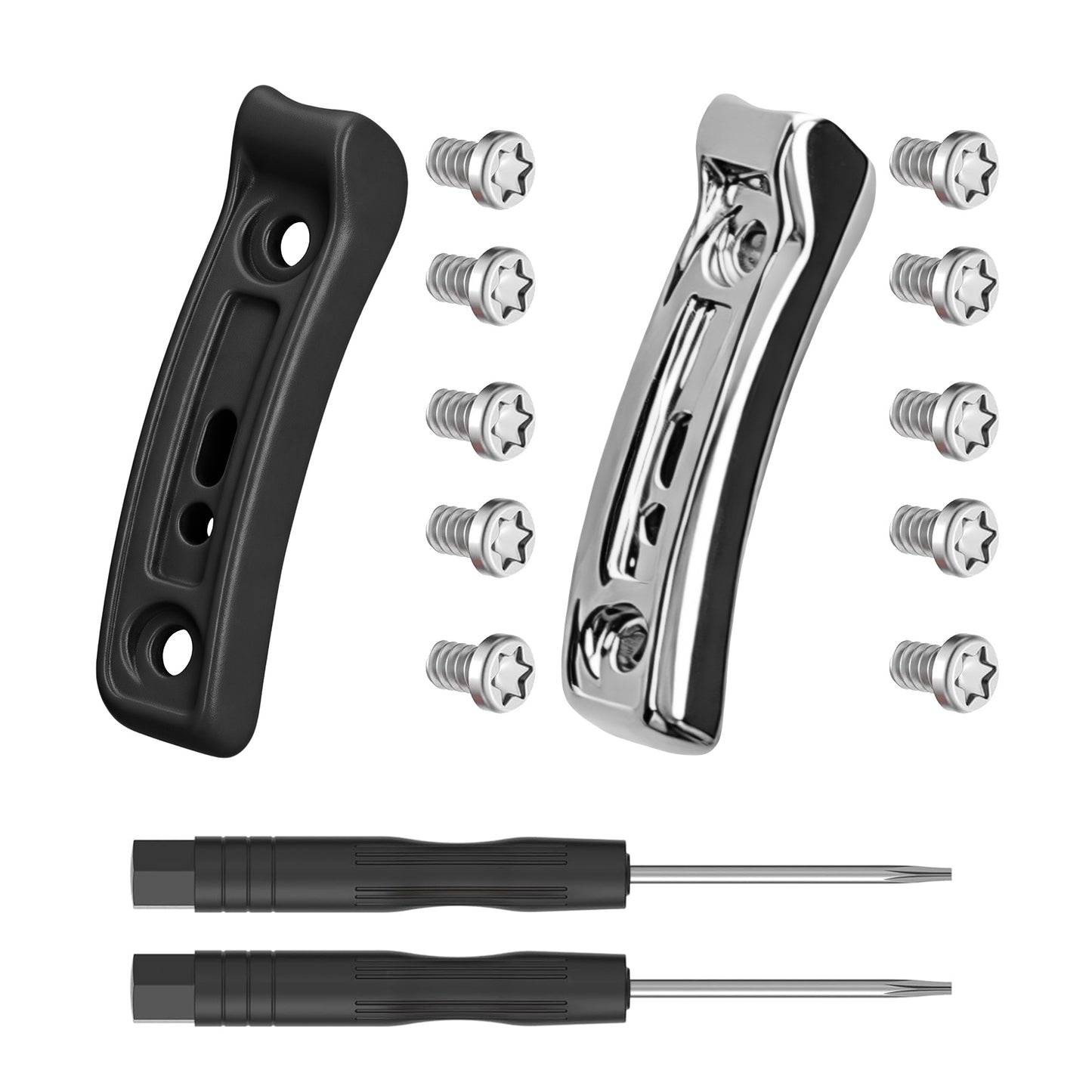 kwmobile Smartwatch Seiten-Bumper für Garmin Fenix 8 / Tactix 8 / Quatix 8 (47mm) Watch Side Bumper - Ersatz Stoßschutz für Uhrenrand aus Metall inkl. Schraubendreher - Schwarz Silber Schwarz